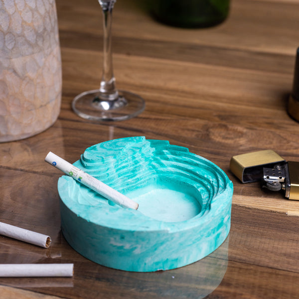 Cavash Tray Mint Marble - Unique Ashtray- A Contemporary Design, the perfect gift for friends and colleagues.