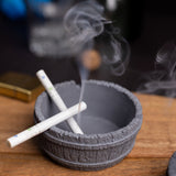 Barrel Tray Dark Concrete - quirky design with rubber tyre patterns, ideal for gifting to friends, colleagues, and family