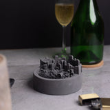New Necropolis Dark Concrete Contemporary design monochromatic Ashtray for your living room, drawing room, bedroom