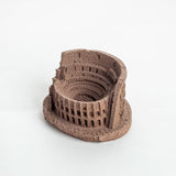 Colosseum Monument Miniature Dark Concrete - Architectural Desk Accessory Paper Weight or Roman Ashtray