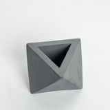 Trident Faceted, Compact Concrete Candle Holder