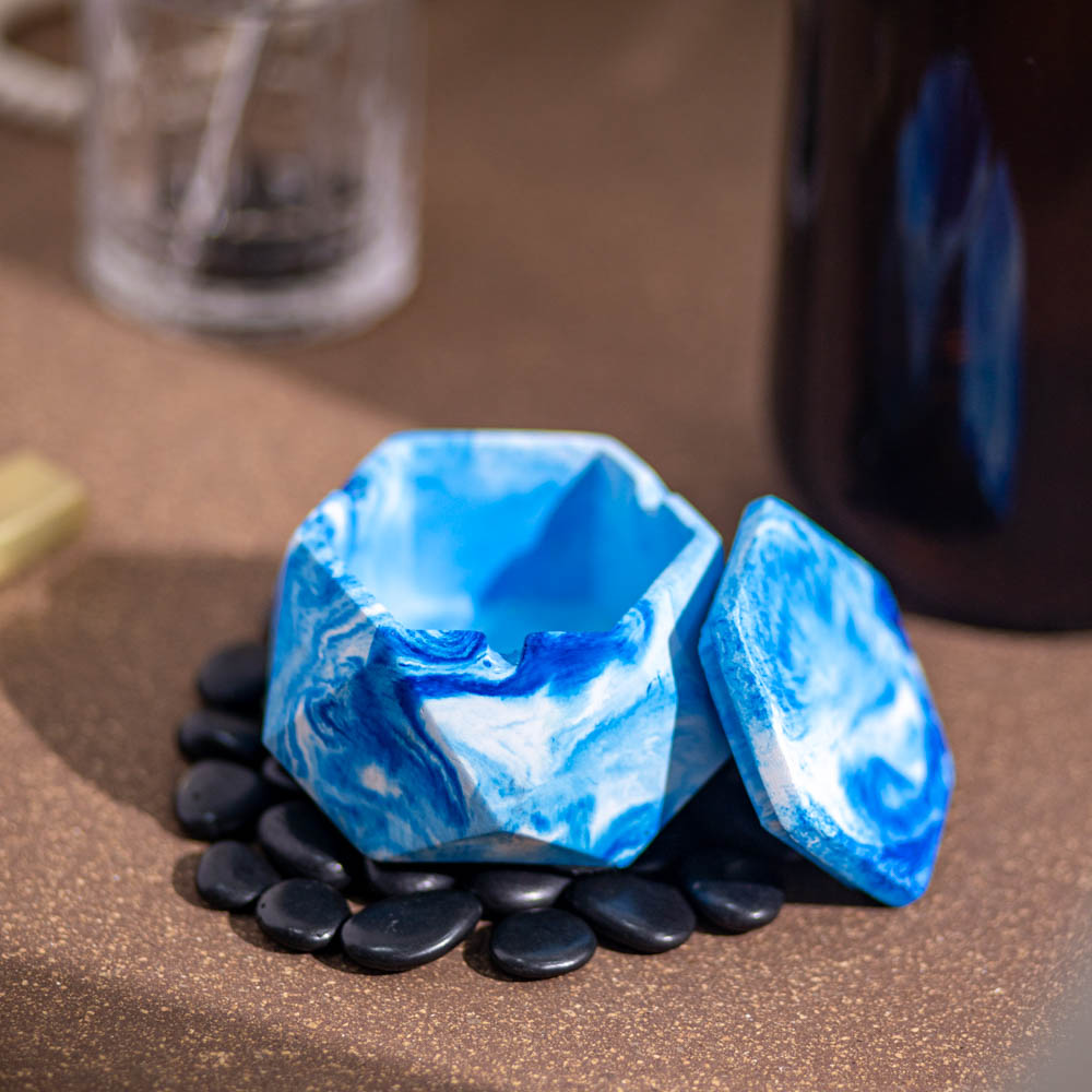 Hextray 2.0 Orchid Marble - Geometric Pattern Hexagonal Ashtray