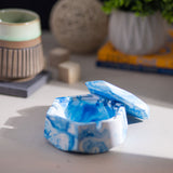 Hextray Mint marble - Hexagonal Geometric Ashtray for Indoor, Outdoor, Car, Office or Home Decor