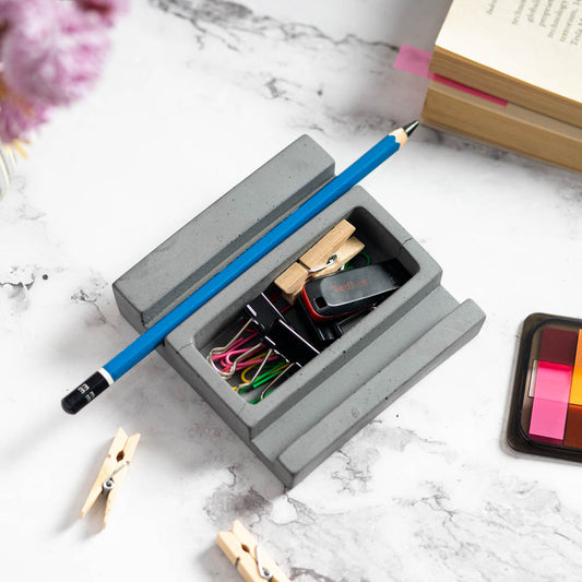 Palette Aesthetic Desk Organizers from the House of Greyt in concrete