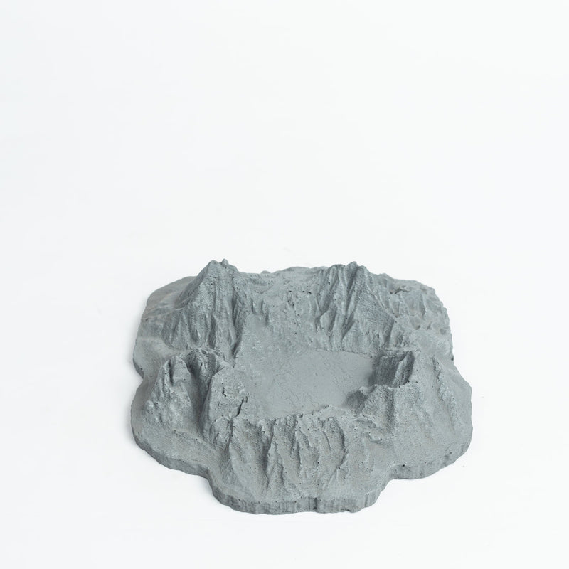 New Alpine Dark Concrete Snowcapped Mountains- makes for a lovely decor piece and an ashtray