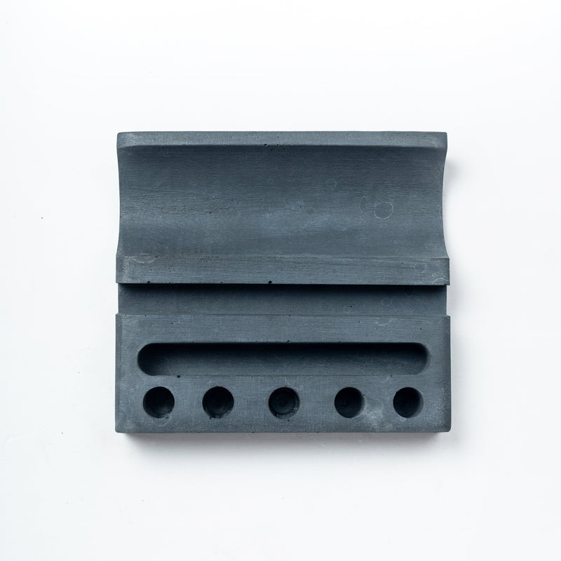 Pentrough-Dark Concrete-Contemporary design stationery holder- desk supplies with multiple compartments