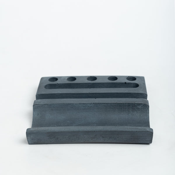 Pentrough-Dark Concrete-Contemporary design stationery holder- desk supplies with multiple compartments