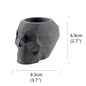 New Skull Cement Finish - Unique geometric skull shaped 3D pointed planter / Paperweight for Home & Office