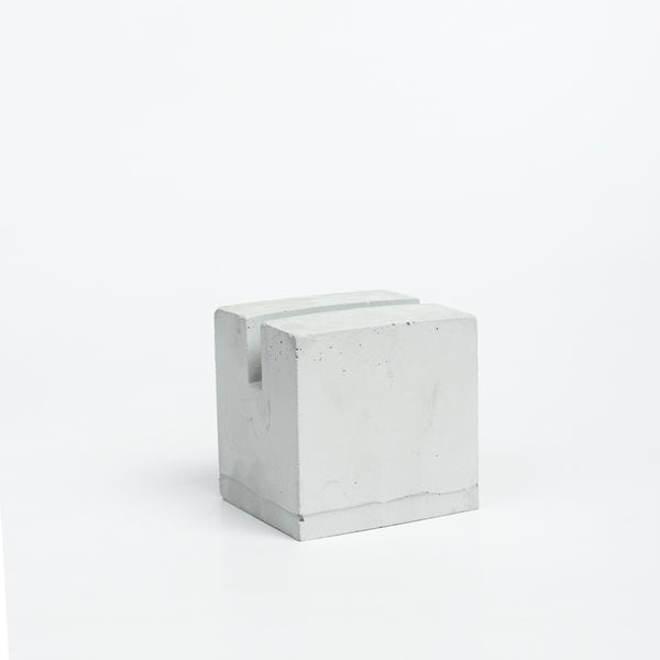 UCardo-Cement finish-Contemporary Business Card Stand for Work Desk