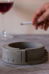 Spiro Cloud - Spiral Shaped Accessory tray for Desk Home or Office or designer Ashtray for made of concrete.