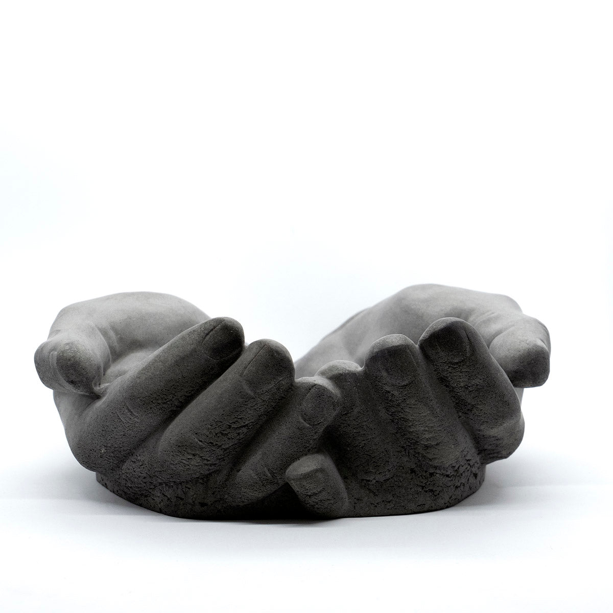 Docile Ashtray Dark Concrete - Real Human Hand Sculpture for Office & Home