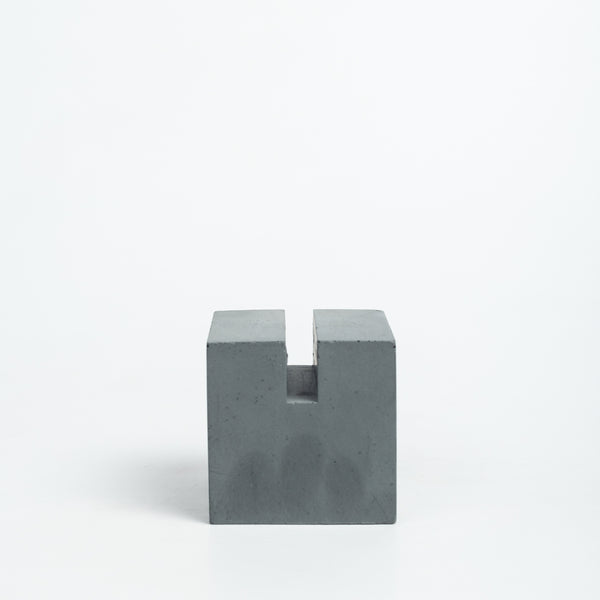 UCardo-Dark Concrete-Contemporary Business Card Stand for Work Desk