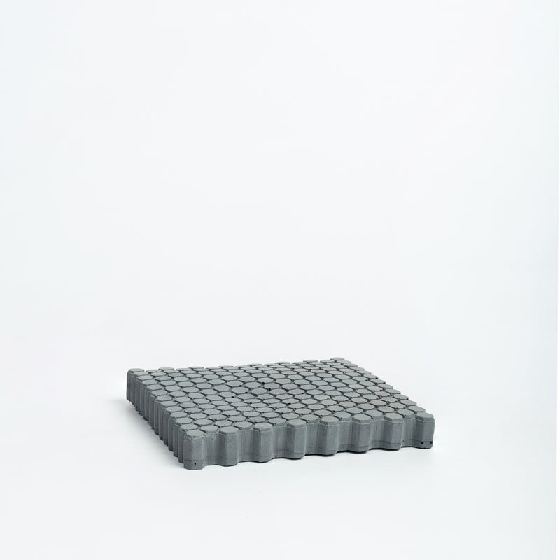 Hex Coasters Set of 6-Dark Concrete-Square Monochromatic coaster- Contemporary Design ideal for gifting
