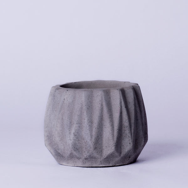 Onca Dark Concrete - Geometric Succulent Planter for Table top Decor, Window sill or Ledge for Home & Office