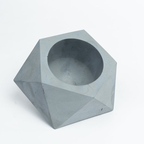 New  Pentrose Cement Finish- Geometric pattern ashtray and indoor and outdoor planter with drainage for home decor, gifting