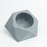 Pentrose Dark Concrete- Geometric pattern ashtray and indoor and outdoor planter with drainage for home decor, gifting