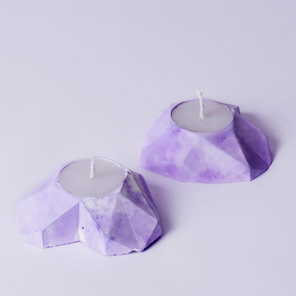 Geometric Heart Cloud - SET OF 3 Teal Light candle holder for Diwali and Festive Decoration