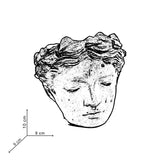 Abbott-Dark Concrete-Face shaped Planter- Greek Goddess head