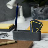 Penard Holder- Dark Concrete Pen and Business Card Stand- Desk Essentials by Greyt
