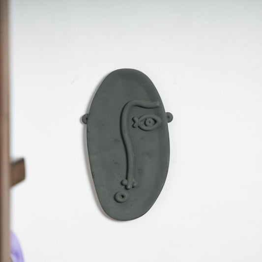 Fizzog- Dark Concrete Oval shaped Trinket Dish and Jewellery Tray
