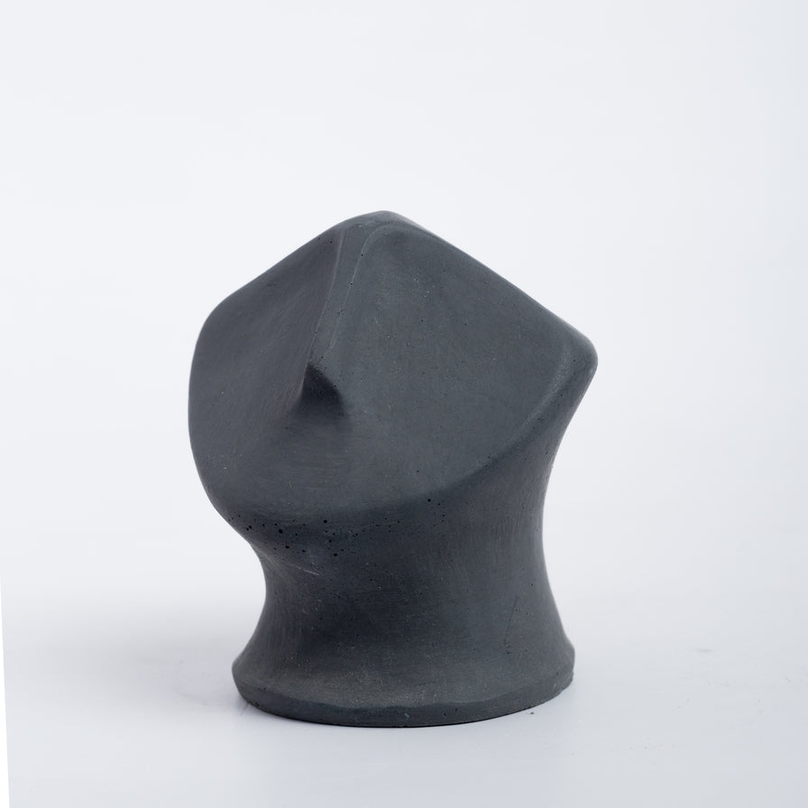Anthropoid- Dark Concrete Human Face inspired Table top decor and paper weight- Minimalist, contemporary design.