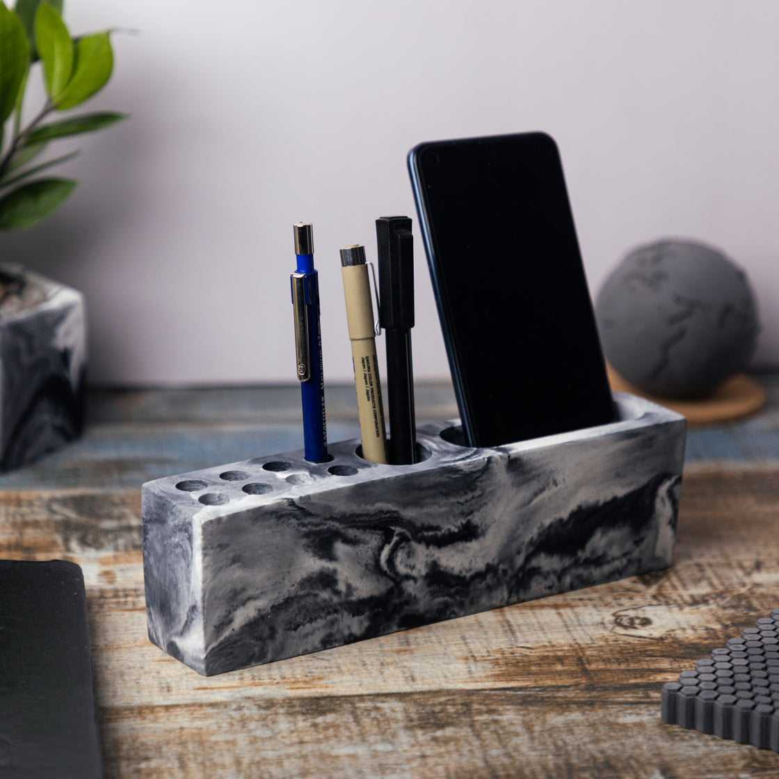 Rectarranger-Nero Marble-Rectangular desk organizer for home and office