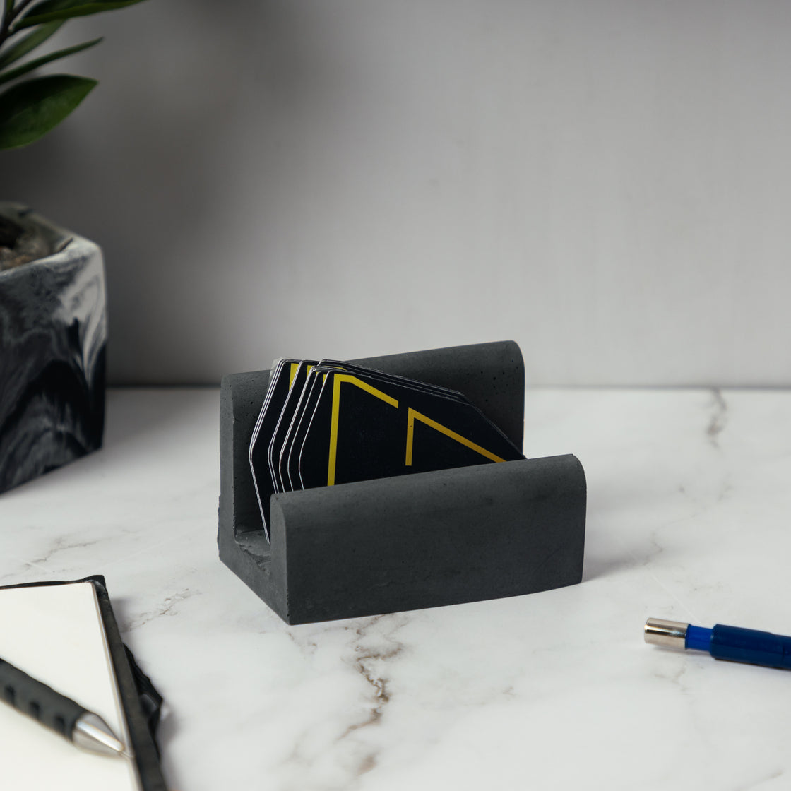 LeCardo Holder-Cement finish-Cardholder for stacking your business cards in style