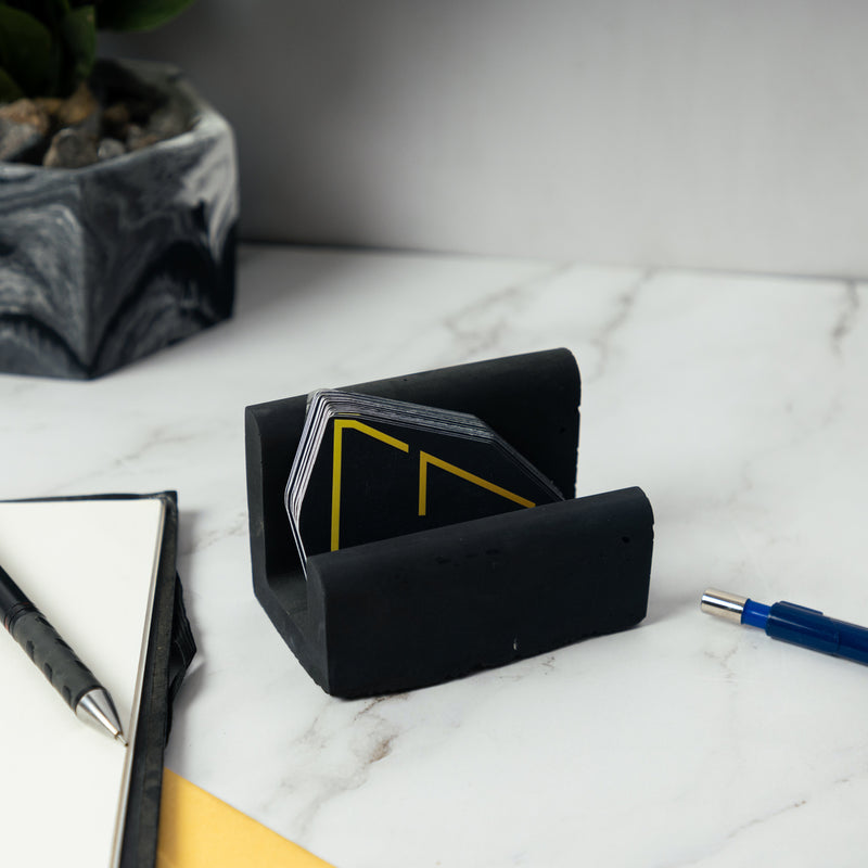 LeCardo Holder-Dark Concrete-Cardholder for stacking your business cards in style