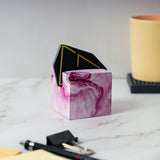 UCardo-Orchid Marble-Contemporary Business Card Stand for Work Desk