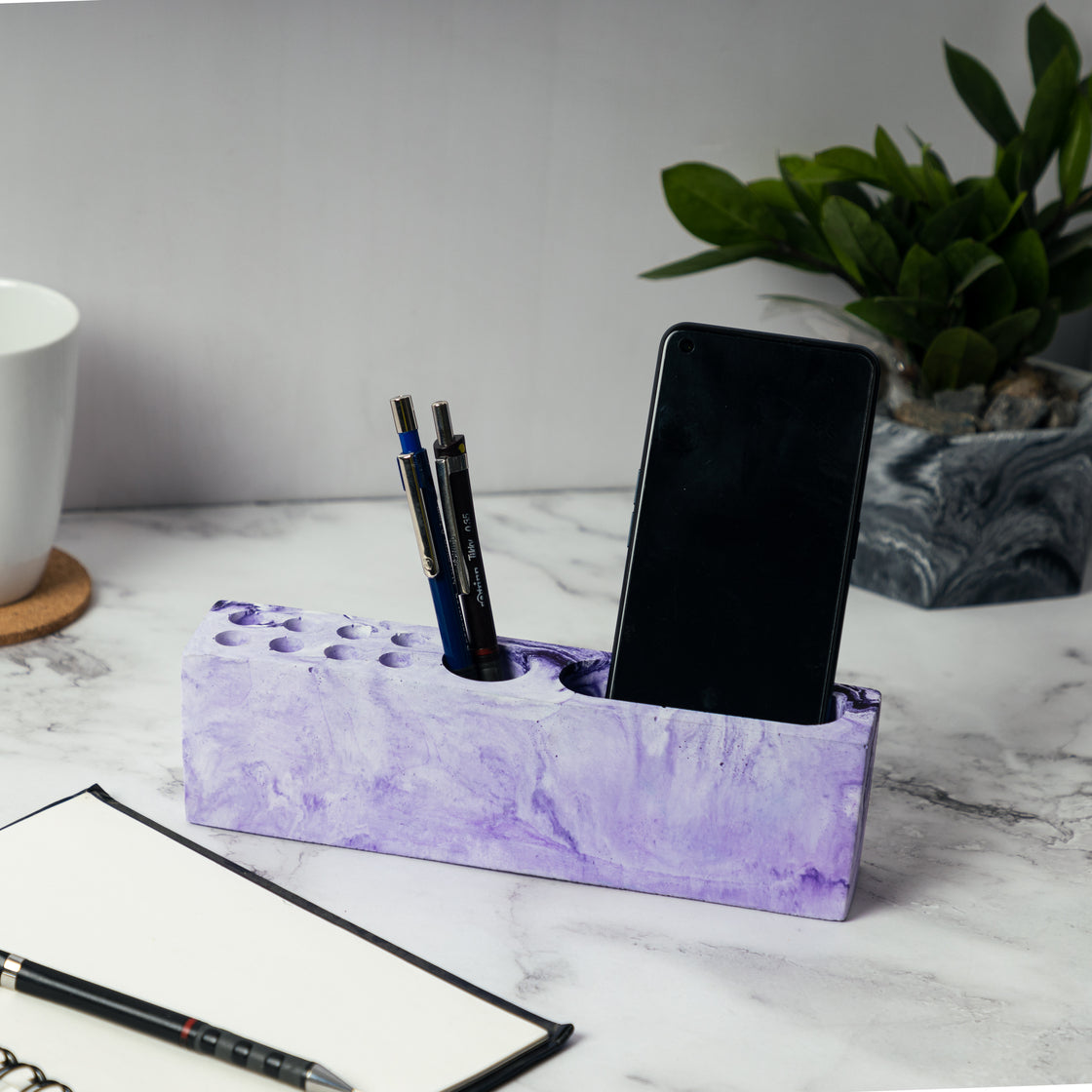 Rectarranger-Candy Marble-Rectangular desk organizer for home and office