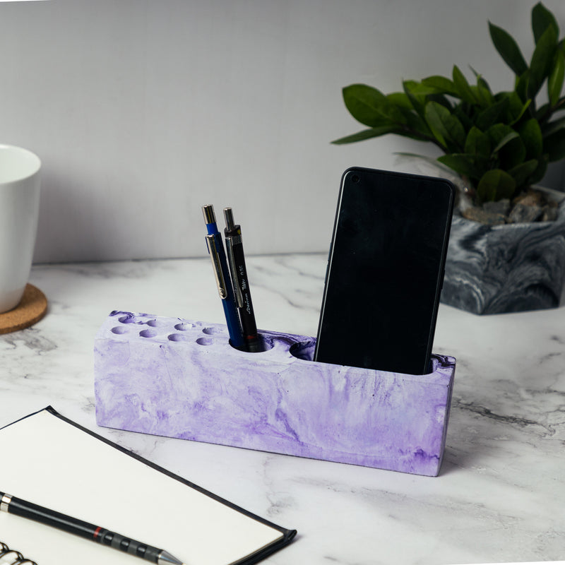 Rectarranger-Orchid Marble-Rectangular desk organizer for home and office