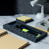 Recto-Dark Concrete-Desk and drawer organizer for your work desk, study table, library