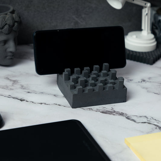 Popup Cube-Dark Concrete-Square design Sturdy Mobile Stand