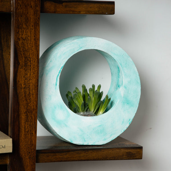 Moon Basket-Mint Marble-Moon Basket Planter for indoors and outdoors