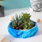 Nonagon Bowl-Mint Marble-All-purpose Homeware- Fruit bowl and Plant bowl