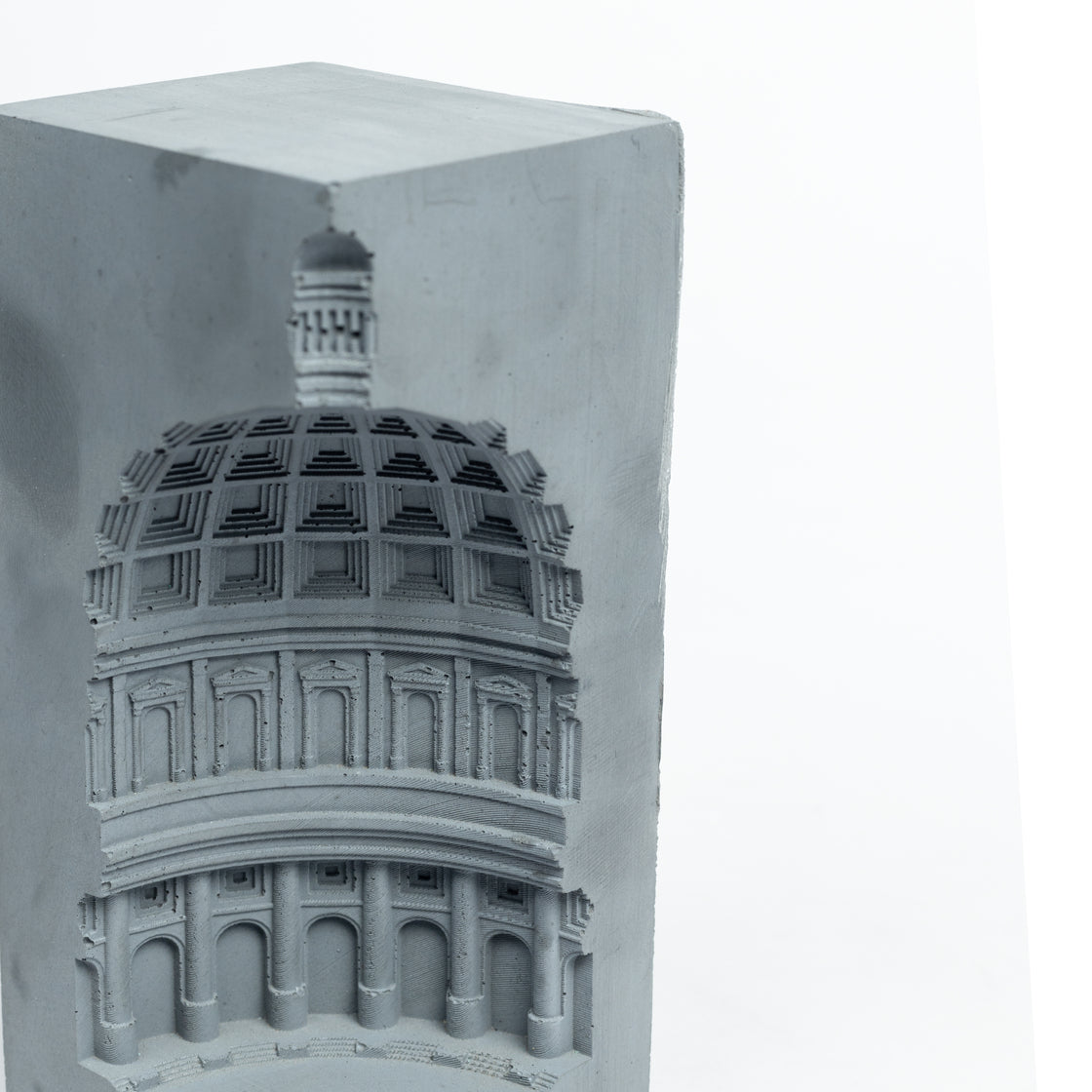 Pantheon-Dark Concrete- Dome Tea light candle Holder or Multipurpose Bookend