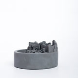 New Necropolis Dark Concrete Contemporary design monochromatic Ashtray for your living room, drawing room, bedroom
