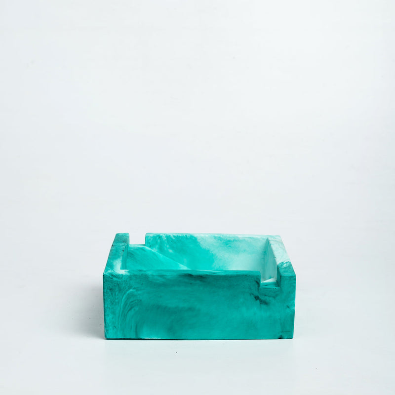 New Squash Tray Mint Marble - A Square Shaped Ashtray- a perfect gift for friends, your partner, and colleagues.