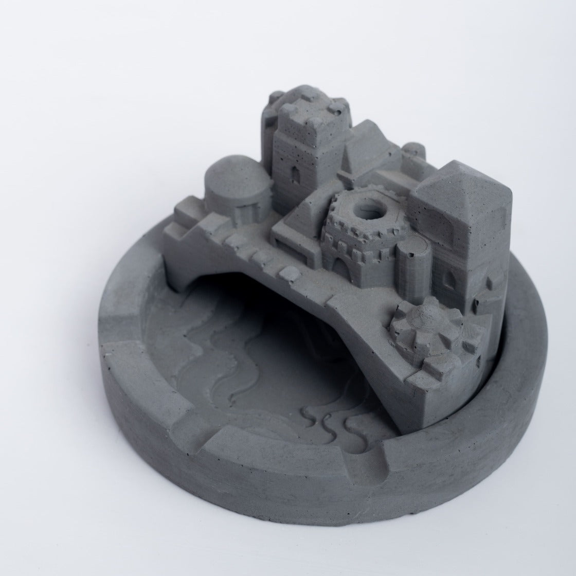 New  Cosmic City Dark Concrete-Statement decor piece that doubles up as a unique ashtray, incense stick holder