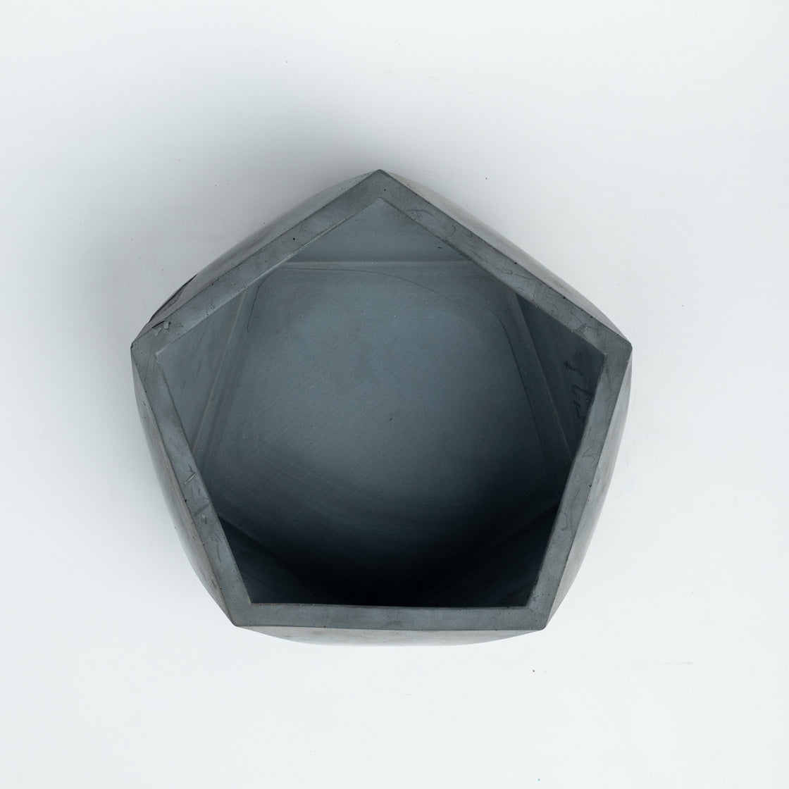 Tripent-Dark Concrete-Trendy Faceted Planter for indoor and outdoor plants