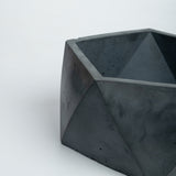 Tripent-Dark Concrete-Trendy Faceted Planter for indoor and outdoor plants
