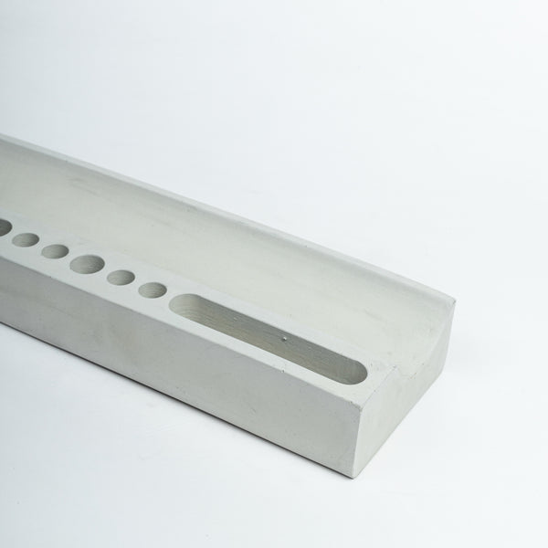 Trough Organiser-Cement finish-Cardholder and pen stand