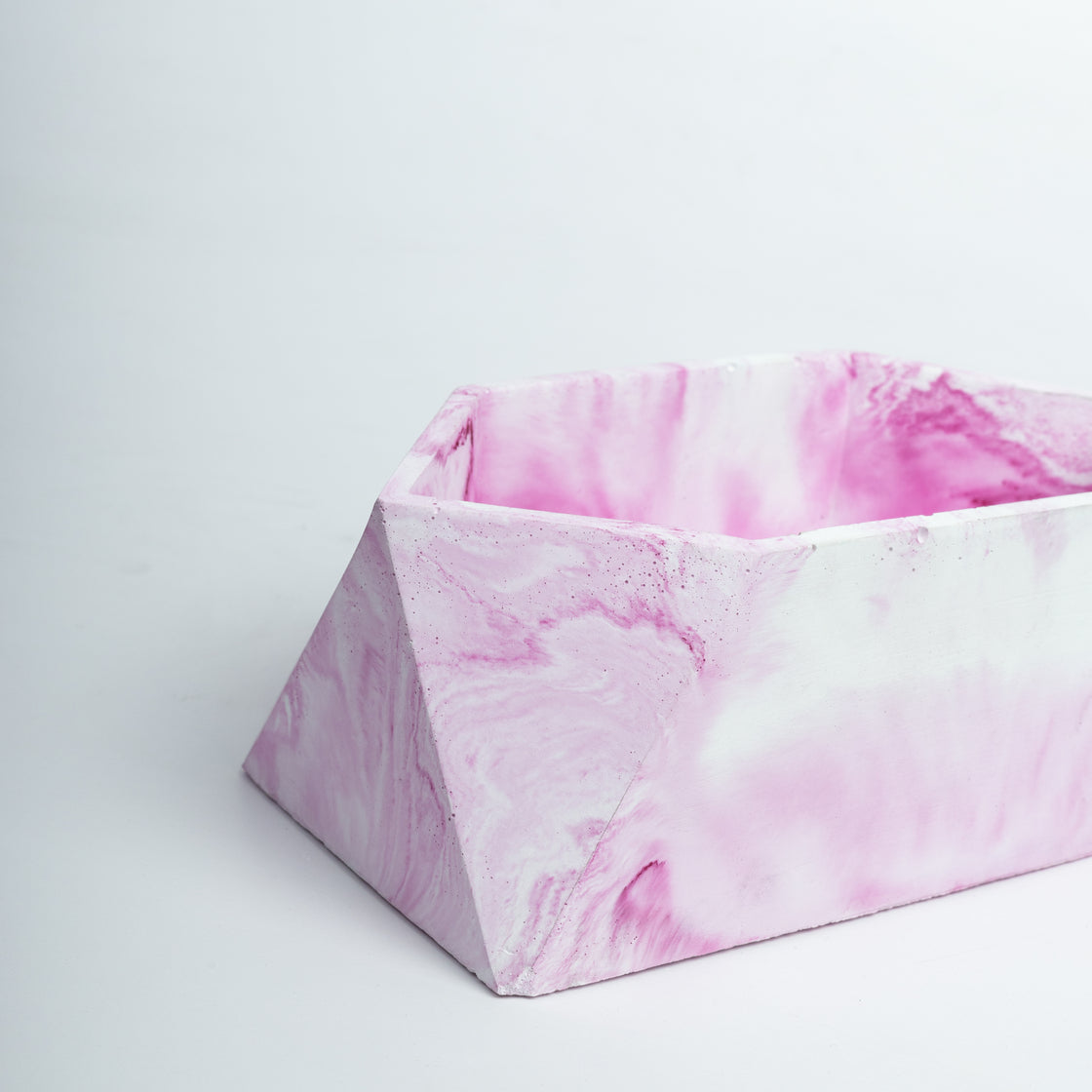 Trapez-Candy Marble-Irregular hexagon-shaped Faceted planter