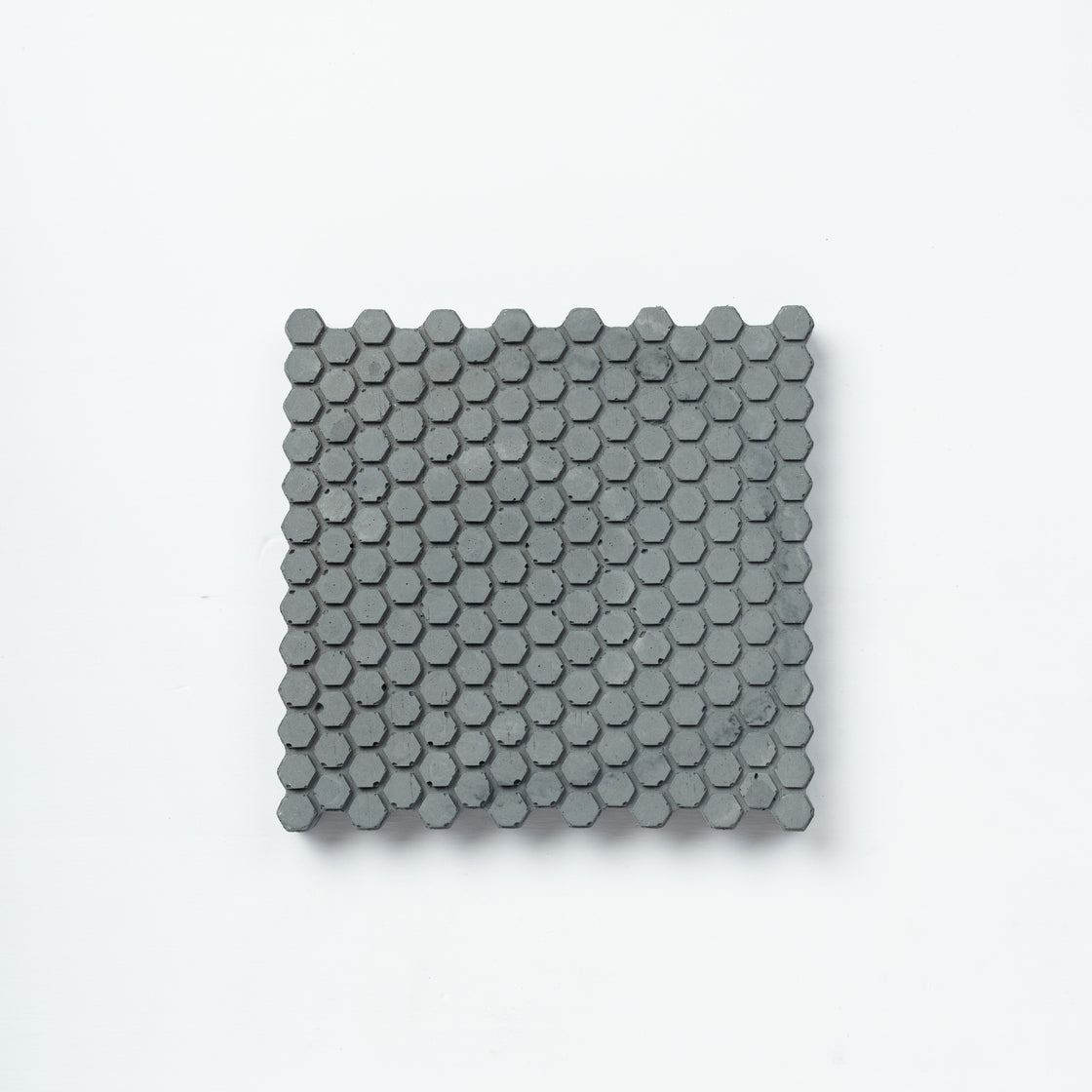 Hex Coasters Set of 6-Dark Concrete-Square Monochromatic coaster- Contemporary Design ideal for gifting