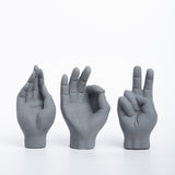 Fab-Dark Concrete-Our hand-shaped Decor collection is all things 'fab'- style the statement home decor figurine in your living space, study, work desk.