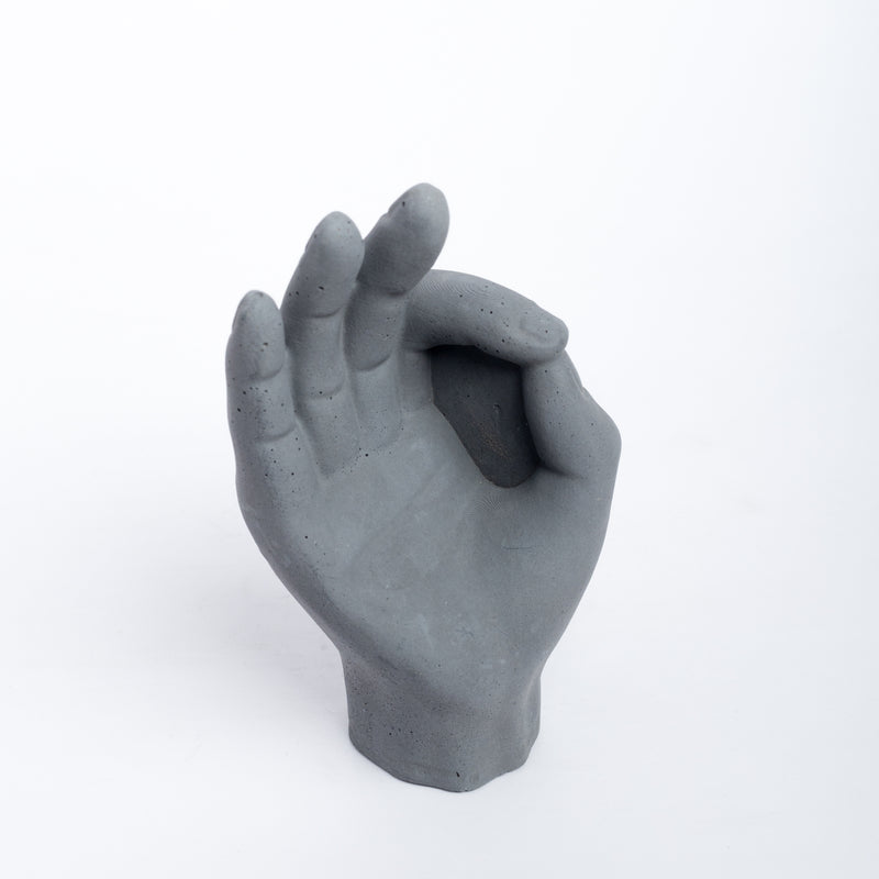 Fab-Dark Concrete-Our hand-shaped Decor collection is all things 'fab'- style the statement home decor figurine in your living space, study, work desk.