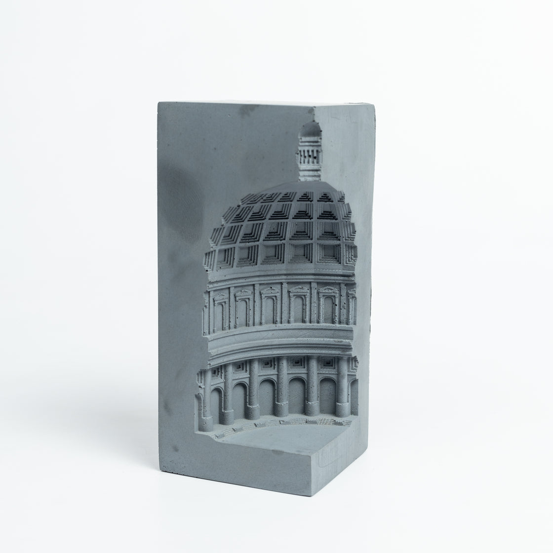 Pantheon-Dark Concrete- Dome Tea light candle Holder or Multipurpose Bookend