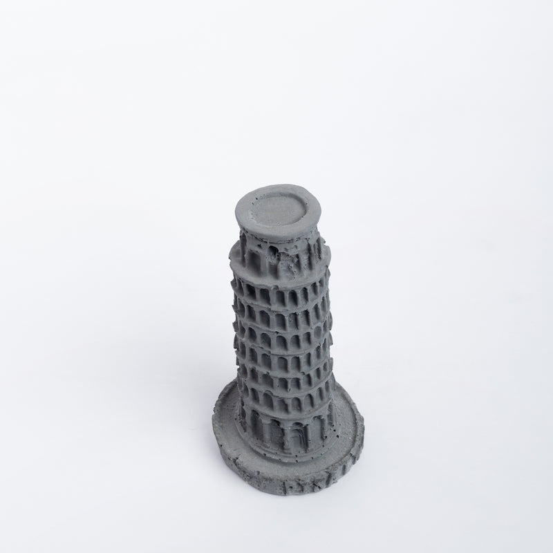 Pisa Miniature-Dark Concrete-Home Decor- Leaning Tower of Pisa miniature sculpture for home decor, collectibles