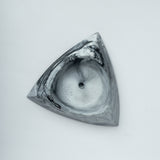 Tricle-Nero Marble-Circular Triangle Shaped Planter