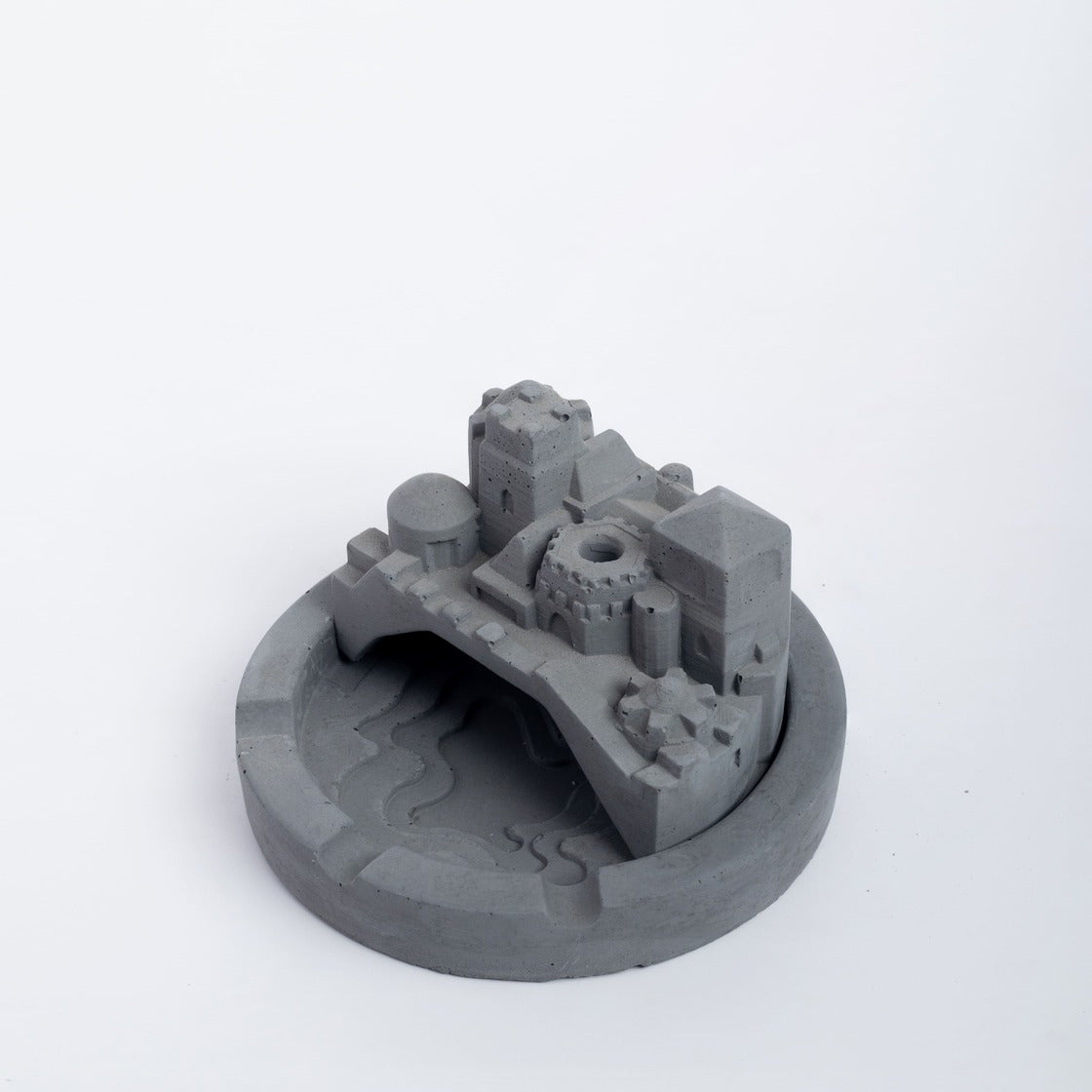 New  Cosmic City Dark Concrete-Statement decor piece that doubles up as a unique ashtray, incense stick holder